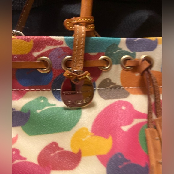 3 Pc. Dooney & Bourke purse, Tan& brown wristlet, Pink & tan wristlet w/o strap - Picture 2 of 13